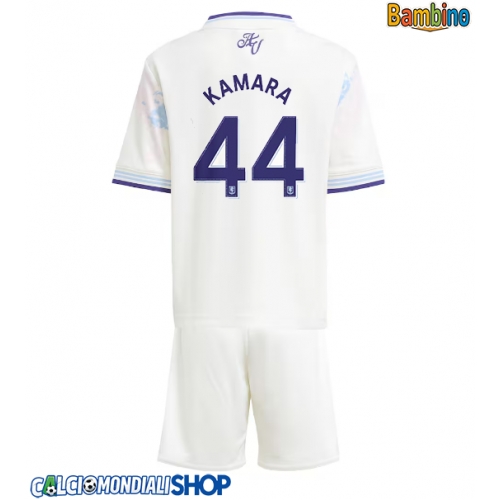 Maglie da calcio Aston Villa Boubacar Kamara #44 Terza Maglia Bambino 2025-26 Manica Corta + Pantaloni corti)
